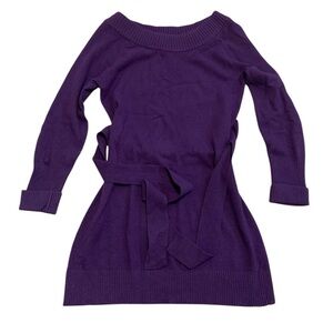 VINTAGE Y2K Cassis Angora Lambswool Sweater Mini Dress M